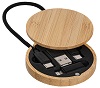 4-in-1 Charging and data cable in bamboo box